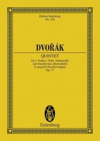 Dvorak: String Quintet G major Opus 77 B 49 (Study Score) published by Eulenburg